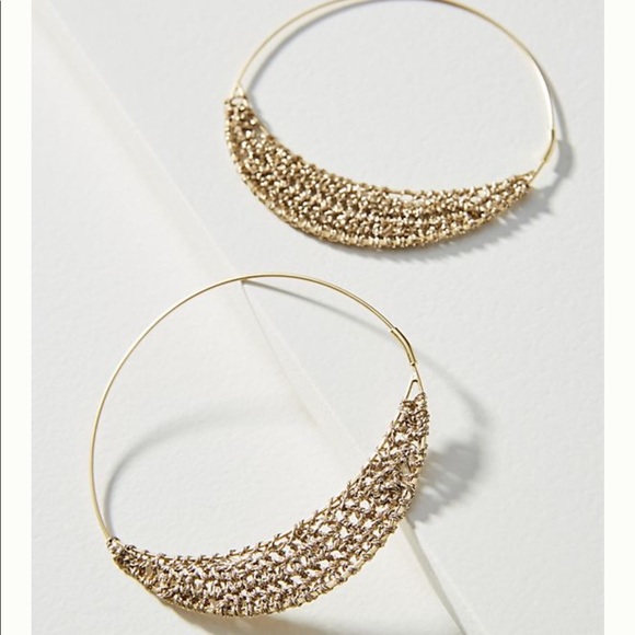 Anthropologie Jewelry - Anthropologie Riley Crochet Hoops Anthropologie Jewelry - Anthropologie Riley Crochet Hoops